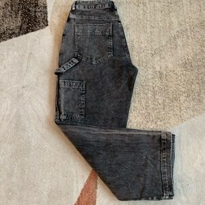 Lacausa Aiden Trouser Size 6 Black Mineral Wash Denim Jeans Mid Rise